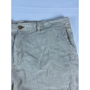 Tommy Bahama Relax Mens Linen Blend Striped Shorts Size 42 Beige Casual Beach